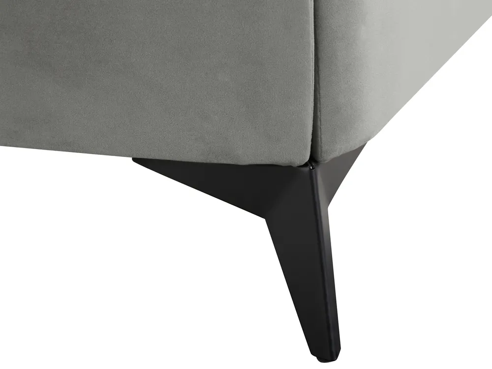 Bed Velvet MELLE 180 x 200 cm (EU Super King) Grey_829872