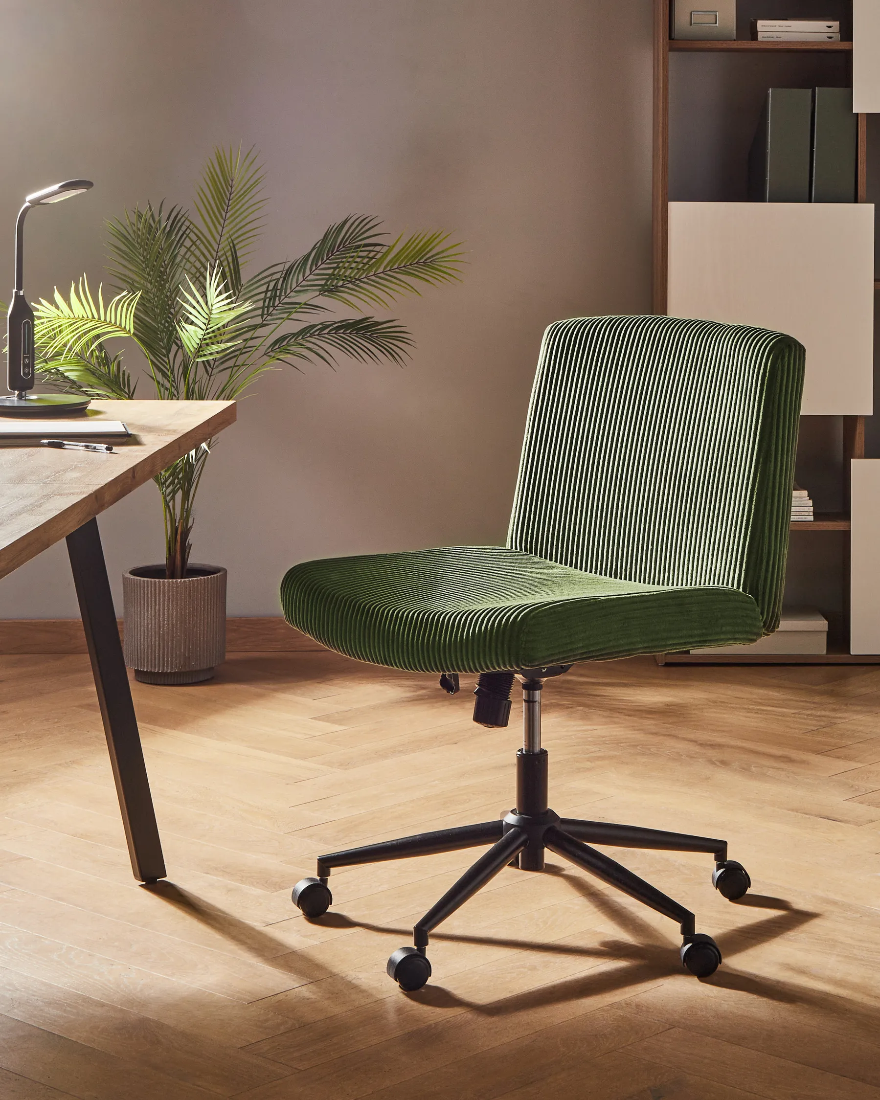 Desk Chair GEDDES Corduroy Green_1010109