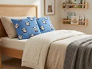 Set of 2 Decorative Cushions TALOKAN 45 x 45 cm Cotton Blue_1178840