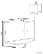 Console Table ORITA Tempered Glass White Marble_824987