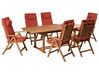 Garden Dining Set 6 Seater JAVA PREMIUM Acacia Wood Red
