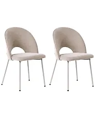 Ruokatuolisetti 2 kpl COVELO Chenille Beige_1168818