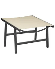 Garden Chair MARCEDDI with Footstool Metal Beige_928441
