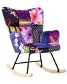 Rocking Chair OULU Velvet Multicolour