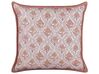 Throw Cushion PICEA 45 x 45 cm Cotton Red Floral Pattern
