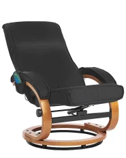 Massage Chair HERO with Footstool Fabric Black_954175