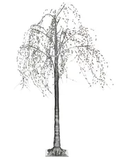 Outdoor Decoration LED NILLAKA 145 cm Tree Silver_1015268