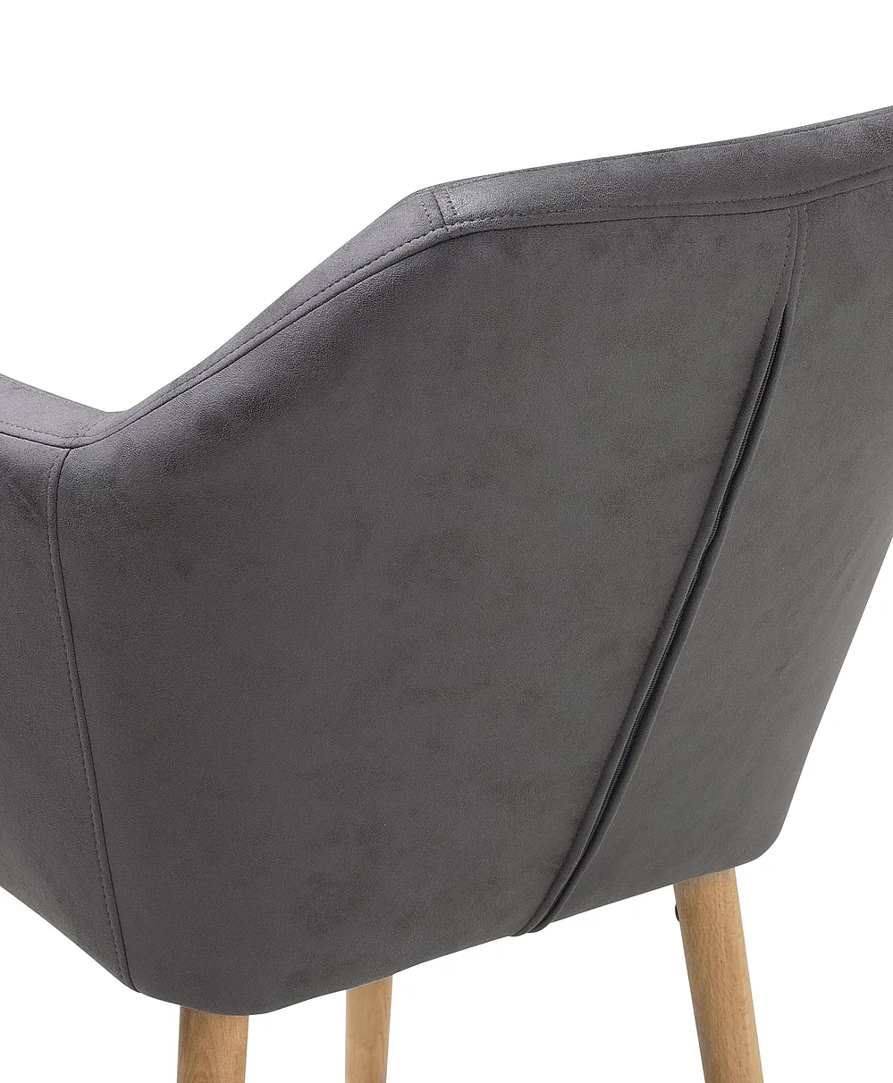 Dining Chair YORKVILLE Faux Leather Grey_693078