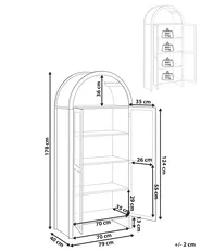 Glass Display Cabinet GLENWOOD 79 cm Light Brown_998711
