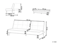 Sofa Bed 3 Seater ESSVIK Fabric Light Grey_894356