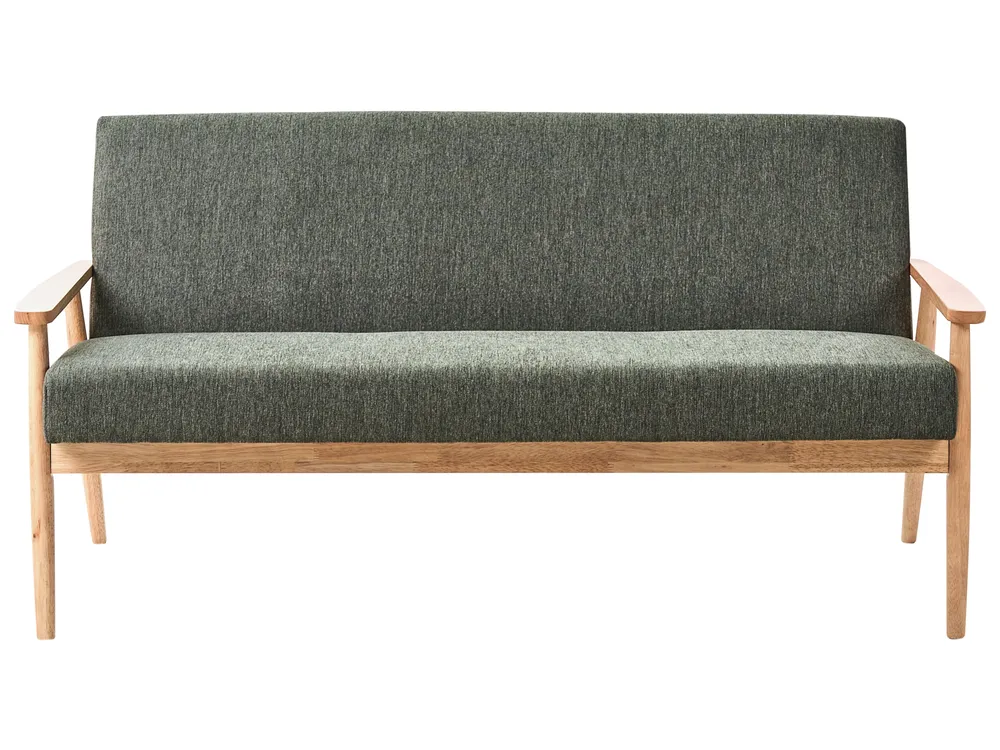 Sofa 3 Seater ESRUM Fabric Light Brown/ Green