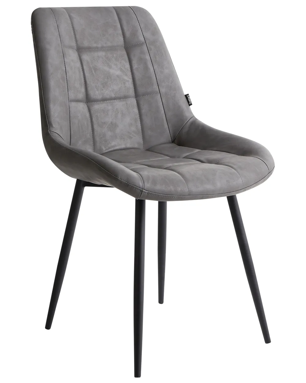 Set med 2 matstolar MELROSE Konstläder Grå_967197