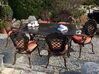 Garden Dining Set 6 Seater LIZZANO with Cushions Metal Dark Brown