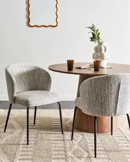 Set med 2 matstolar ZANA Vit_938843