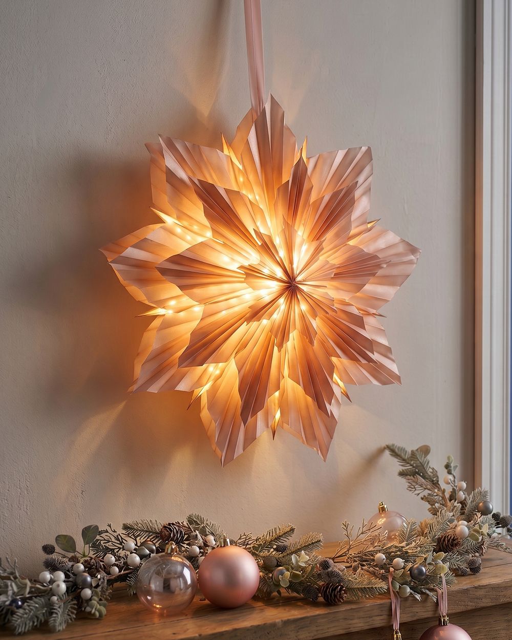Adventsstjärna OSTERAN 59 cm Rosa