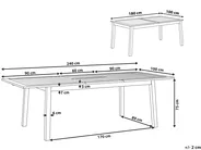 Extending Garden Dining Table CESANA 180/240 cm 100 cm Acacia Wood Light Brown_797745