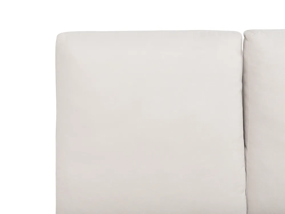Säng med lamellram Chenille MELLE 160 x 200 cm Ljusbeige_762673