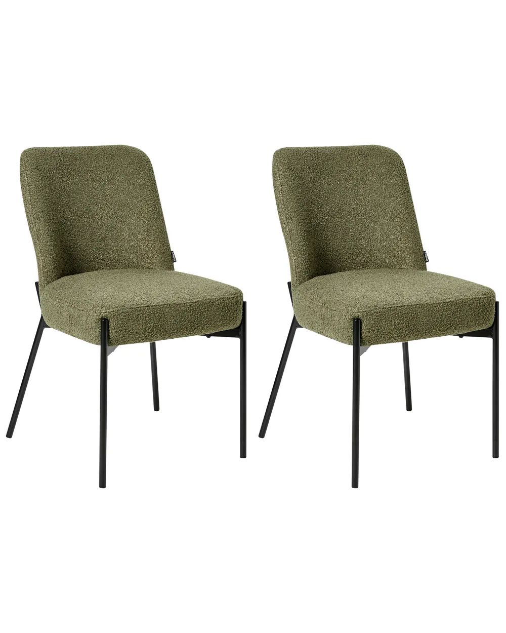Set of 2 Chairs MALIN Boucle Dark Green_987062