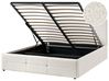 Ottoman Bed MASSOGNES Boucle Off-White 140 x 200 cm