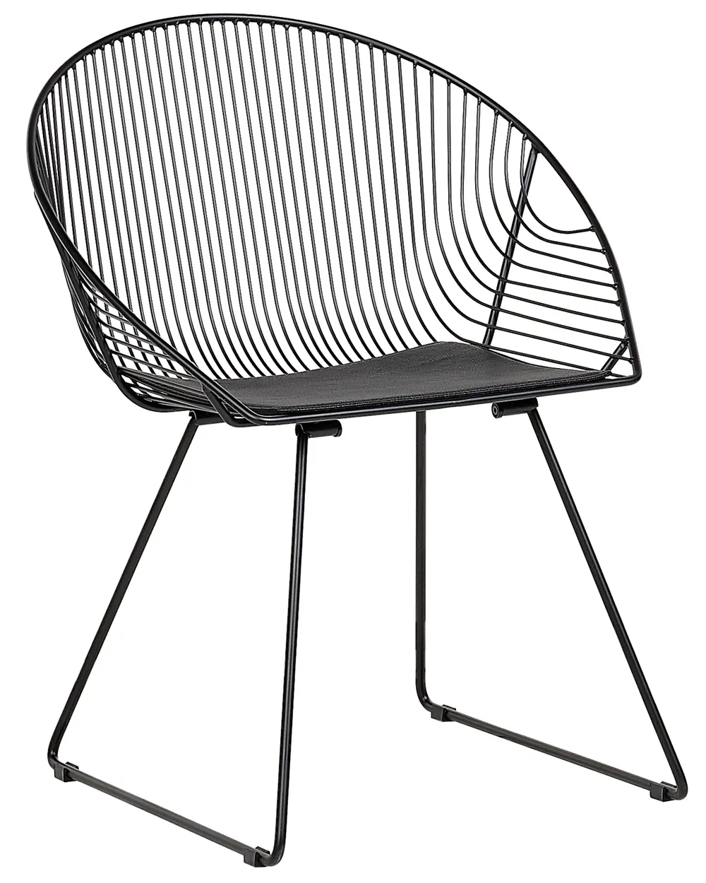 Set of 2 Dining Chairs AURORA Metal Black_868117
