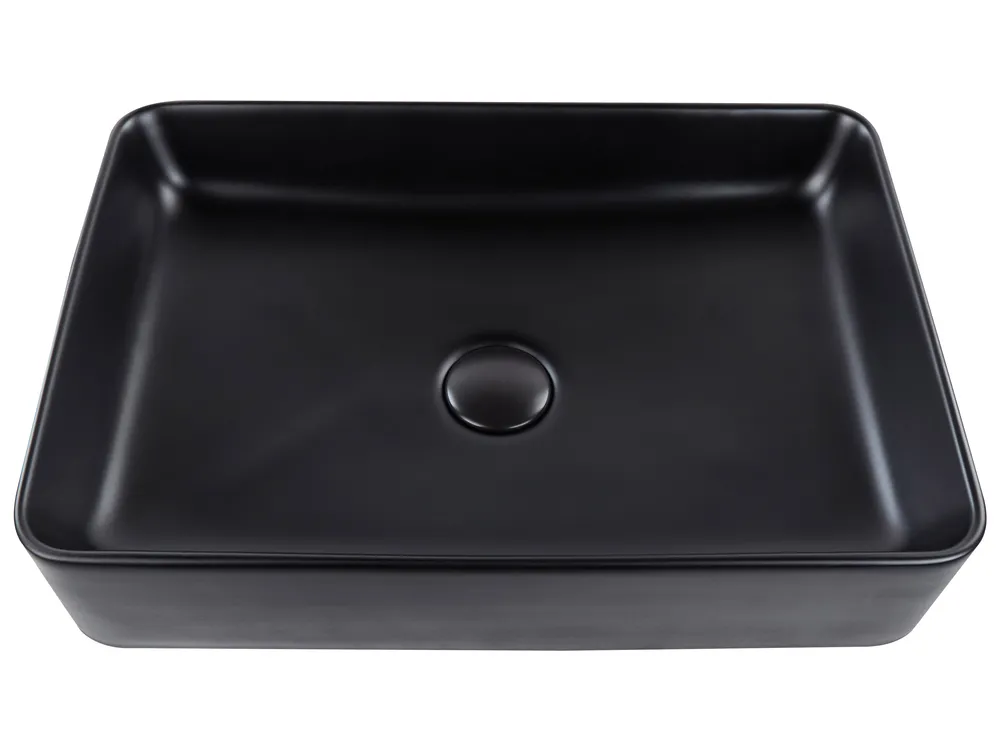 Countertop Basin CHIVANA 510 x 340 mm Ceramic Black_922800