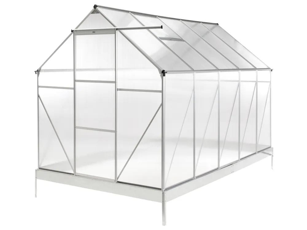 Garden Greenhouse APULIA 190 cm 315 cm Silver