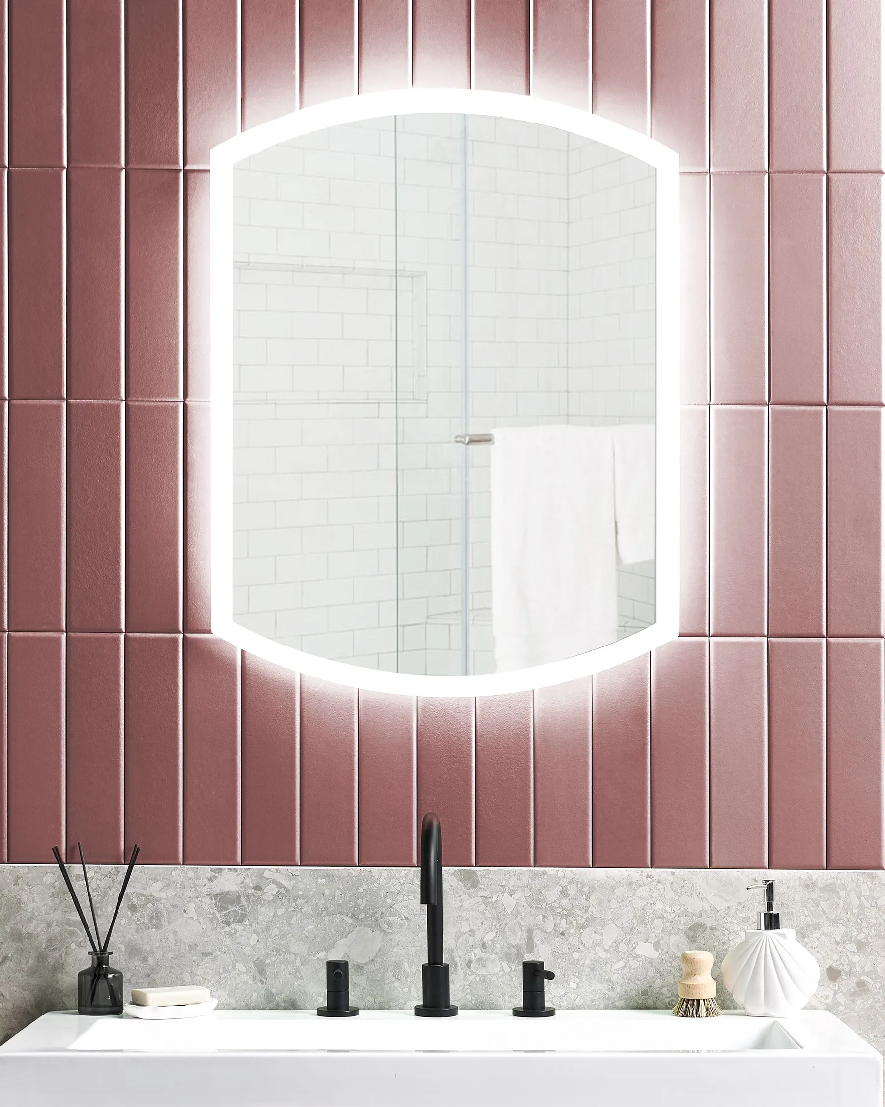 Kylpyhuoneen LED-peili BEZIERS 60 cm 78 cm Hopea_844357