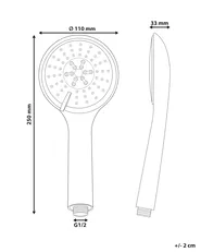 Shower Head and Hose Kit TUMPLE 3-function Silver_988364