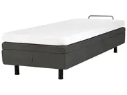 Adjustable Bed without Headboard Fabric DUKE II 80 x 200 cm (EU Small Single) Dark Grey_987305