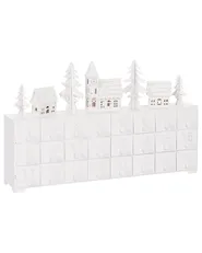 Christmas Decoration LED MUONIO 24 cm Advent Calendar White_939707