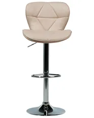 Set med 2 barstolar VALETTA Vridbar Konstläder Ljusbeige_782068