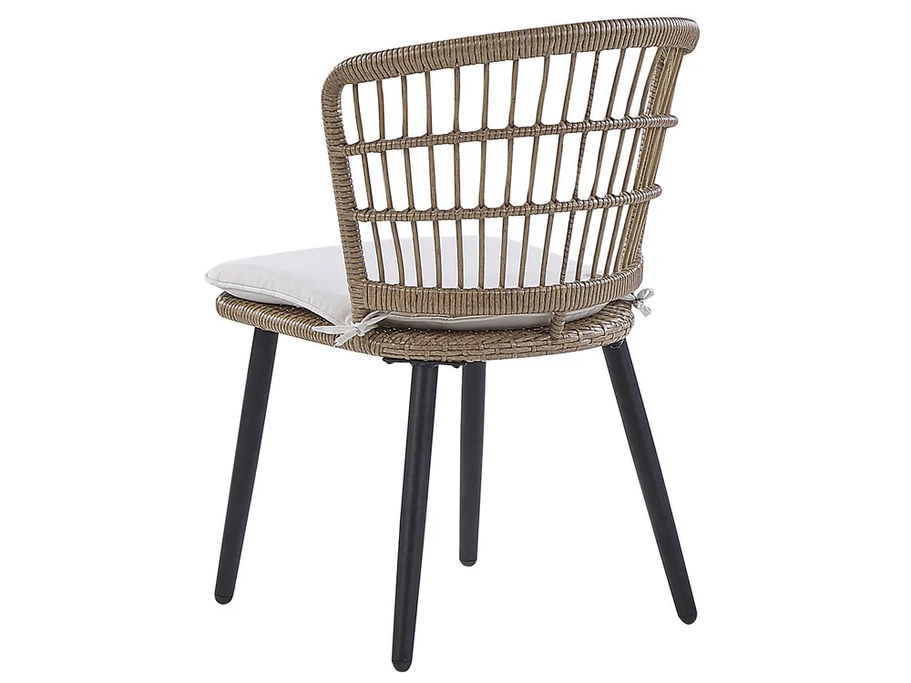 Garden Dining Set 6 Seater ALIANO II with Cushions PE Rattan Beige_812463