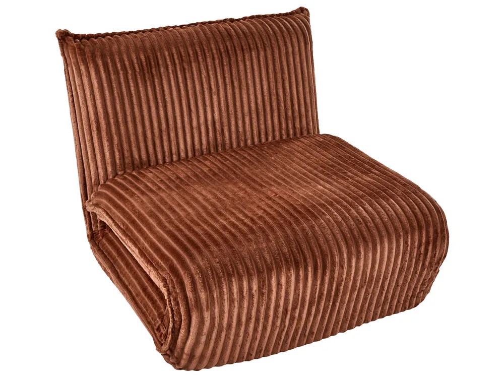 Single Sofa Bed LYSEKIL Corduroy Golden Brown_1043316
