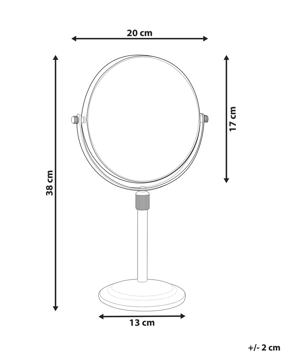 Makeup Mirror AVEYRON Silver_848254