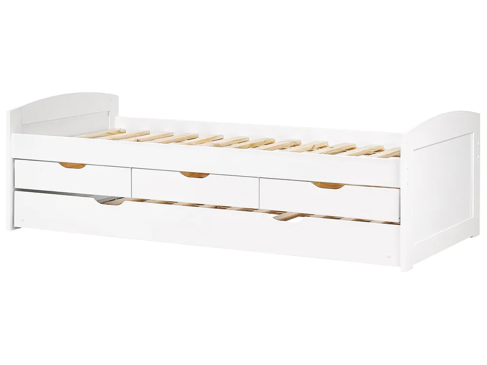Trundle Bed Pine Wood PETIVILLE 90 x 200 cm (EU Single) White_939673