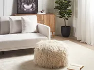 Pouffe TUKKI Faux Fur Light Beige_938900