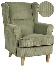 Wingback Chair ABSON Corduroy Green_1185957