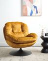 Swivel Armchair NOLVIK Velvet Mustard