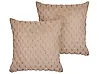 Koristetyynysetti 2 kpl PURSLANE 43 x 43 cm Keinoturkis Beige Geometrinen kuvio