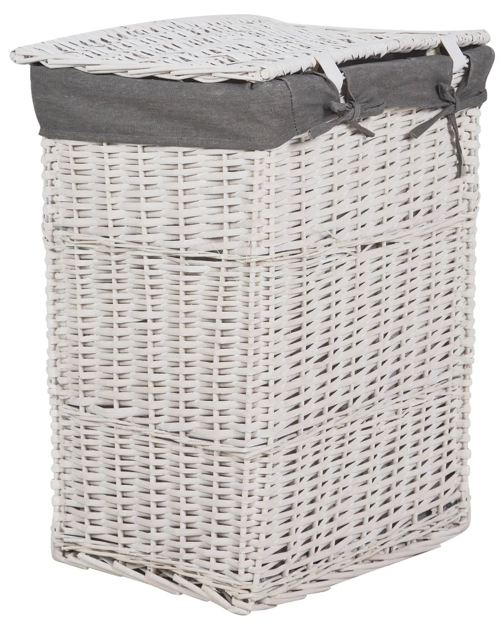 Set of 5 Baskets ELLA Willow Wood White 50/86 L_939839