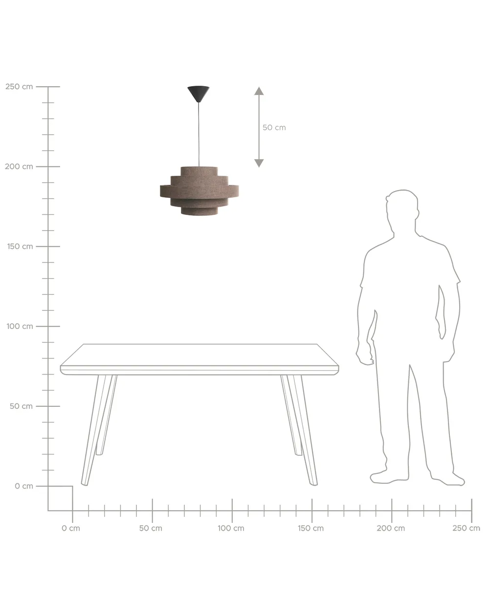 Pendant Lamp EREBATO Linen Brown_1037004