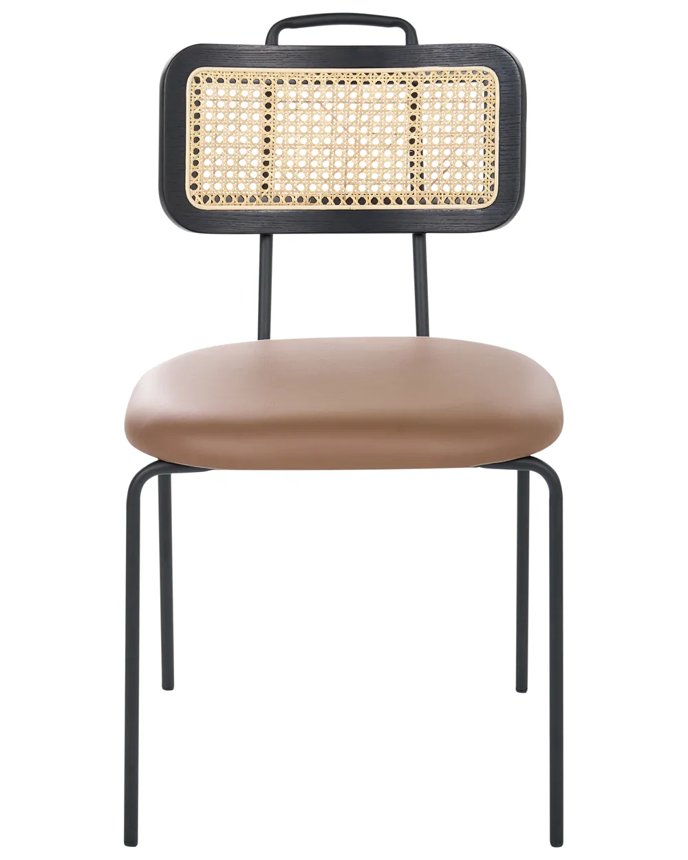 Set of 2 Dining Chairs ADELANTO Metal Brown_1039741