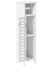 Toilet Paper Cabinet OLATHE Bamboo Wood White_1031712