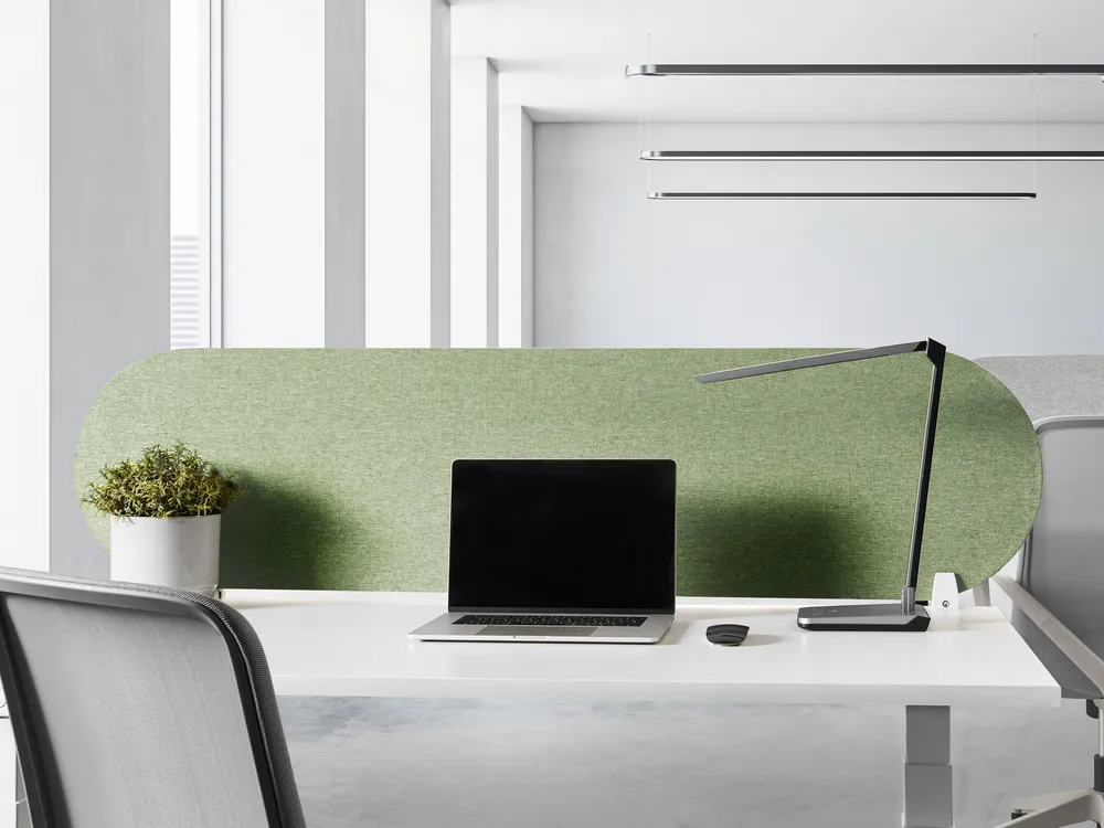 Desk Screen SPARKY 160 x 40 cm Green
