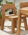 Set of 2 Garden Chairs LIVORNO Acacia Wood Brown