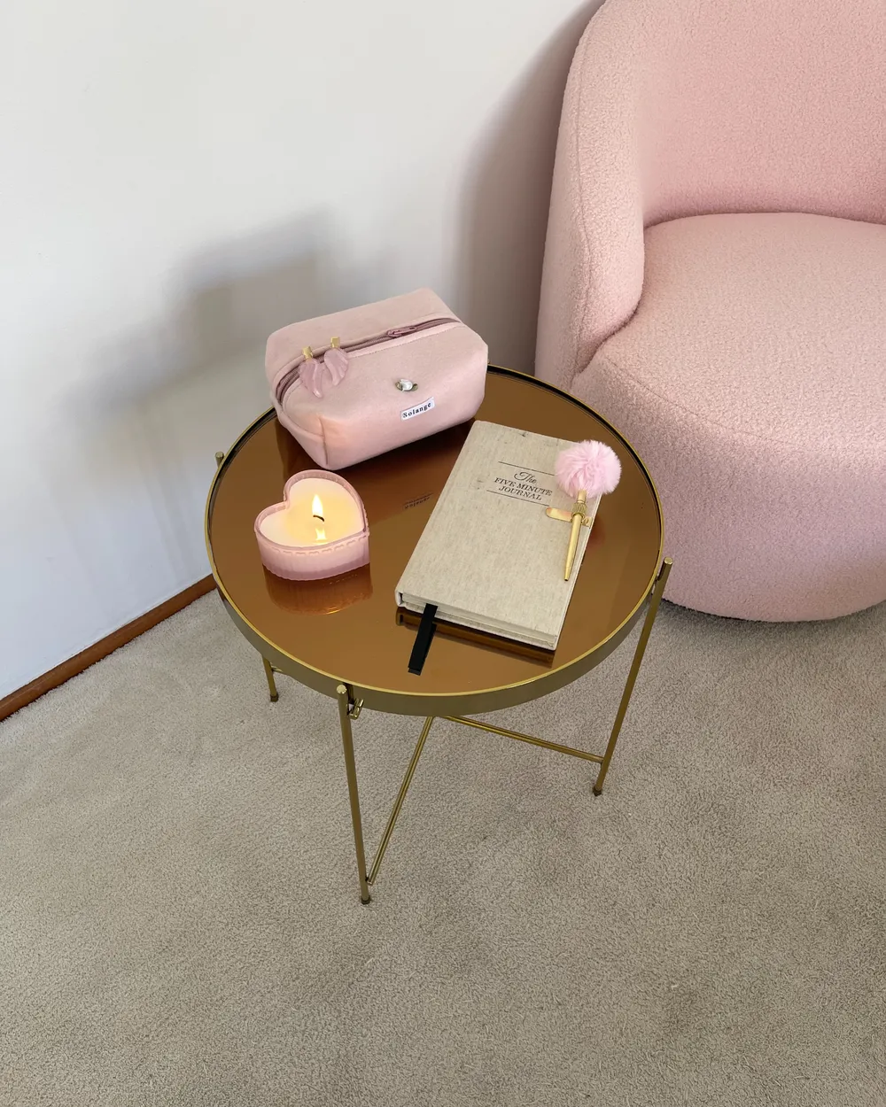 Side Table LUCEA Tempered Glass Gold_1017732