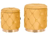 Säilytysrahisetti 2 kpl PUEBLO Sametti Sinapinkeltainen_1185949