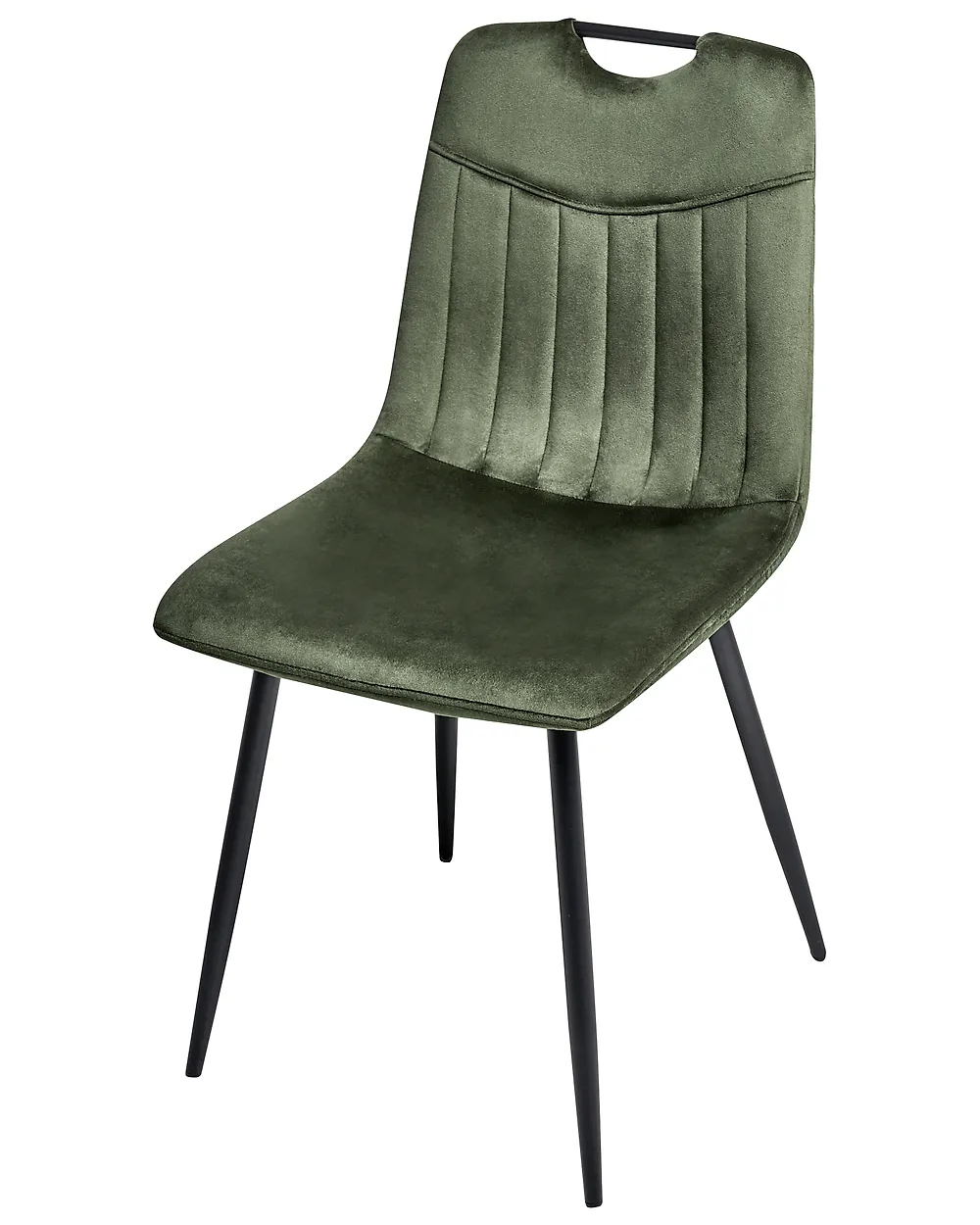 Set med 4 matstolar ARGYLE Sammet Mörkgrön_1174275