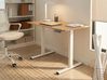 Electric Adjustable Standing Desk TAVARES 120 cm 60 cm Light Brown/ White