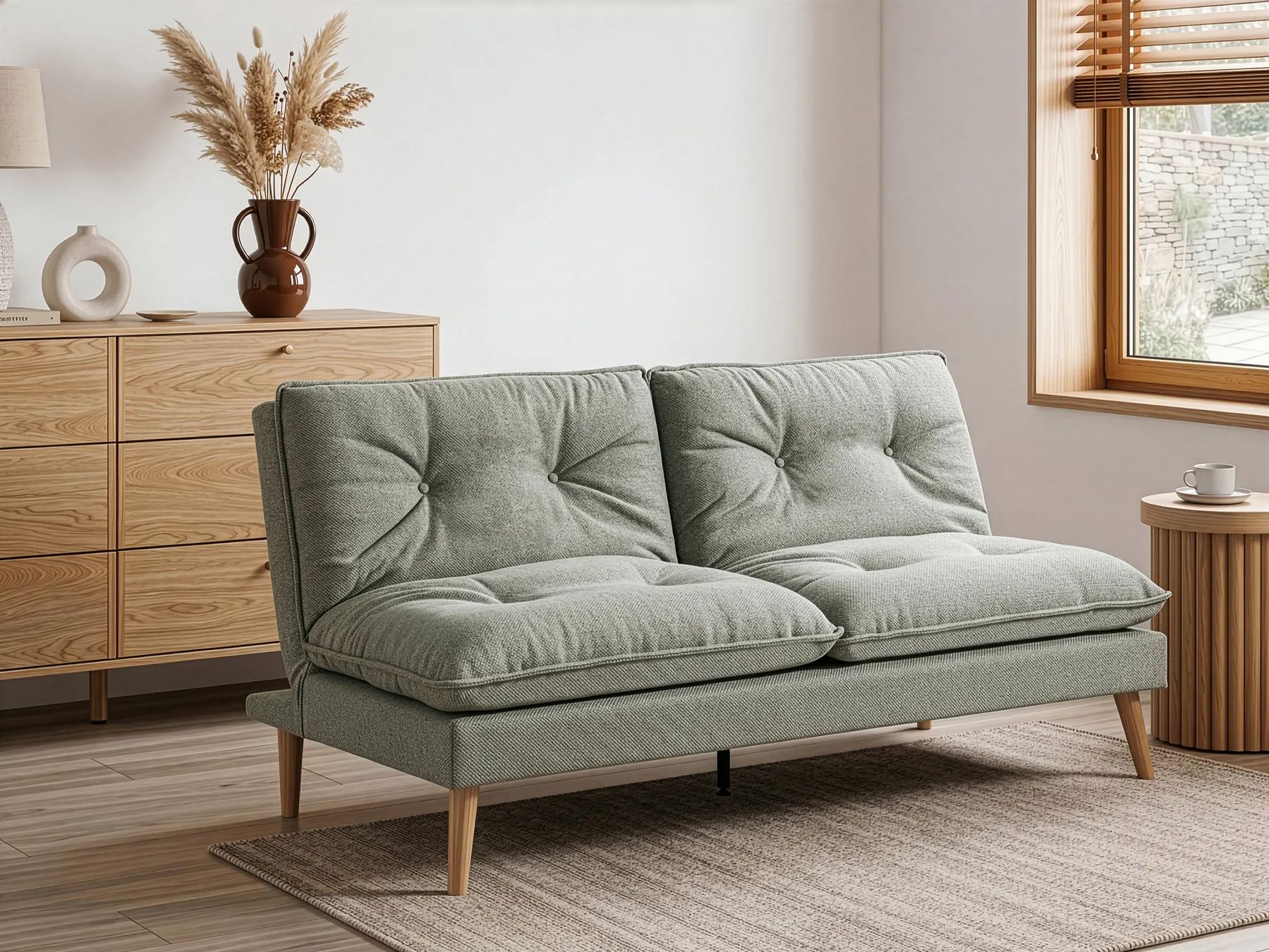 Bäddsoffa 3-sits YILA Grön_1056259